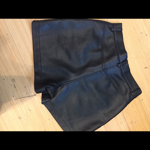 Vintage Vegan Leather High Waisted Shorts - Picture 2 of 6